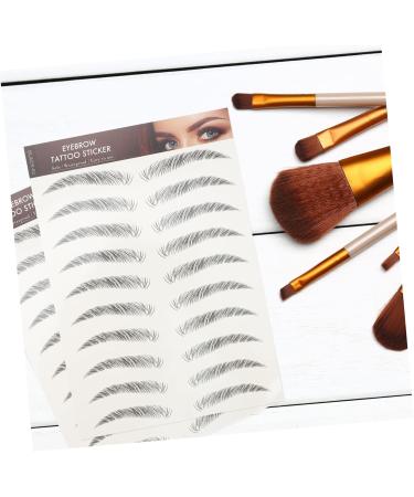 Baluue 24 Pcs Eyebrow Stickers Temporary Eyebrow Imitation Eyebrow 4d Temporary Eyebrows Soy Ink Black 7X1X0.1CMx2pcs Blackx2pcs - Buy Online on GoSupps.com