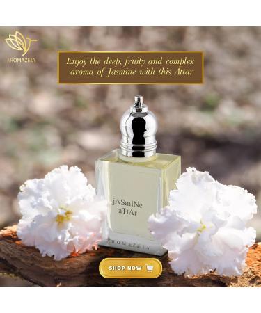 Attar 100% Natural Fragrance Hydro Distilled Alcohol Free Pure and Natural Long Lasting Premium Attar For Unisex Men & Women Organic Grade Base Paraben-free Sulphate-free (10 ML) (Jasmine) - Buy Online on GoSupps.com