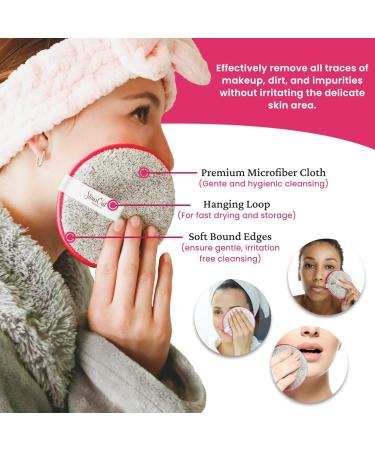 StansOut Beauty Makeup Removing Rounds - Reusable Microfiber Face Pads & Washable Cleansing Cloths - Gentle Effective Travel-Friendly - 3 Pack - Buy Online on GoSupps.com