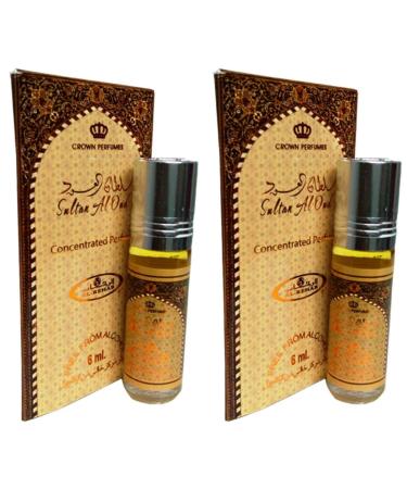 Al-Rehab SULTAN AL OUD Perfume oil attar 6 ml 2 Pack