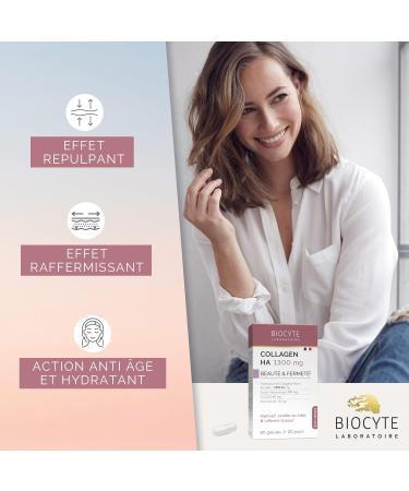 BIOCYTE Collagen HA 1300 mg - Moisturizes Fills Wrinkles Firms the Skin Anti-Aging Action - Food Supplement Marine Collagen Hyaluronic Acid Co Q10 Niacinamide - 80 Capsules - 20 Days - Buy Online on GoSupps.com