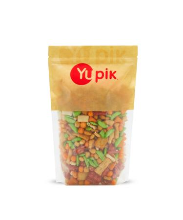 Yupik Beijing Rice Crackers 450 g Kosher Cholesterol-Free Crunchy Crisps Colorful Blend Soy Sauce Seasoning Asian-Inspired Snacks Ideal for Parties BBQ Movie Night 450.00 g (Pack of 1)
