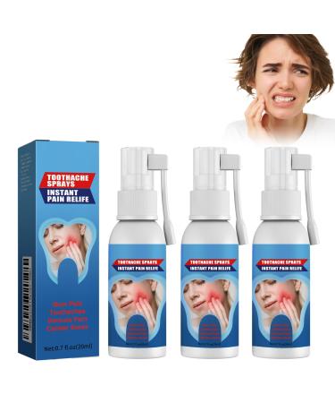 Spray Contre Les Maux De Dents Sprays R paration Des Gencives Spray De Soulagement De La Douleur Dentaire Sprays De Soulagement Des Maux De Dents Dents Gomme Douleur Spray 3 Pcs