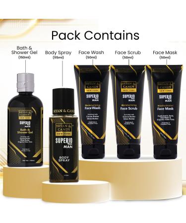 Br.yan & Can.dy Complete Face & Body Care Kit | Vegan Gift Set for Men | Rakshabandhan Gift for Brother | pH 5.5 SLS & Paraben Free All Skin Types - Buy Online on GoSupps.com