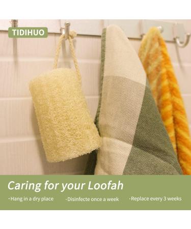 6-Pack Natural Loofah Sponge for Gentle Exfoliation and Shower Luffa Scrubber - Unveil Your Skin's Beauty - Buy Online on GoSupps.com