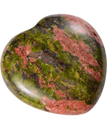 Morella Gemstone Heart Lucky Charm - Unakit Stone Heart 3cm in Velvet Bag | International Shipping - Buy Online on GoSupps.com