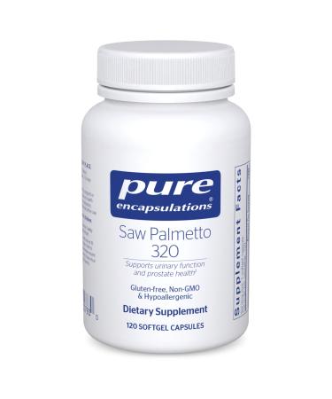 Pure Encapsulations Saw Palmetto 320 | Fatty Acids and Other Essential Nutrients to Support Prostate, Testosterone Metabolism, and Urinary Function* | 120 Softgel Capsules 120 Count (Pack of 1)