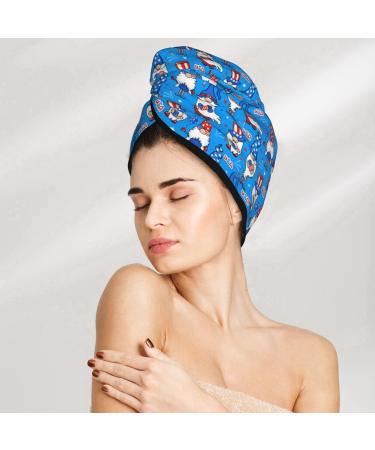 Ultra Plush Microfiber Hair Towel Wrap - Ultra Absorbent Turban for Curly Long & Thick Hair - Perfect Hair Drying Cap for Women - Gnomes in USA - Buy Online on GoSupps.com