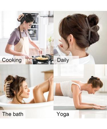 Large Hair Claw Clips Set - 8 Pcs Non-slip Square Matte Clips for Women Girls - Strong Hold Banana Clips - 90's Vintage Style - 4 Styles & 4 Colors - Buy Online on GoSupps.com