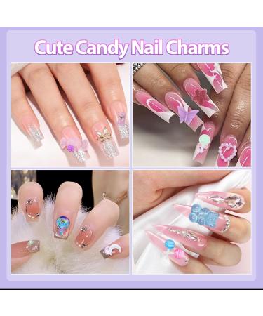 3D Candy Nail Charms - Multi Color Lollipop Donuts & Bears for Acrylic Nails | Cute Nail Art DIY Decorations - Buy Online on GoSupps.com