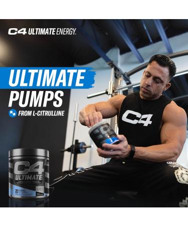 C4 Ultimate Pre-workout Powder Natural Preworkout Supplement Drink for Workout Energy - Icy Blue Razz 20 Servings Icy Blue Razz 20 Servings (Pack of 1) - Buy Online on GoSupps.com