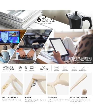 Bevi Stylish Blue Light Blocking Glasses - Reduce Eye Strain Headaches & Glare for Men & Women - Buy Online on GoSupps.com