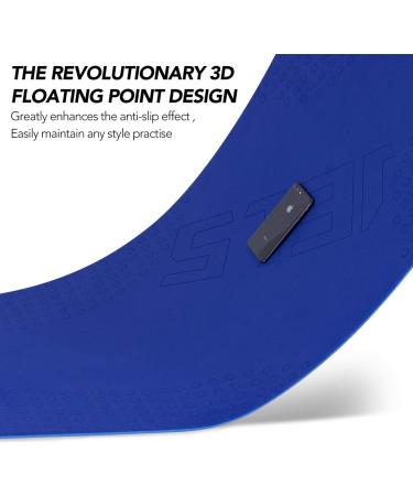 JELS Extra Thick 10MM Yoga Mat - Ergonomic 3D Non Slip Design - SGS Certified TPE Material - For Men and Women - Includes Carrying Strap - Ideal for Yoga, Pilates, and Floor Workouts - 72x26 - Blue - Buy Online on GoSupps.com