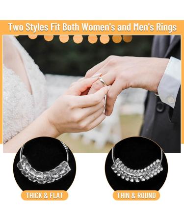 Ring Sizer Adjuster 22 Pack - Silicone Ring Guards for Loose Rings - Spiral Ring Spacers - Transparent Resizer Tightener with Polishing Cloth - Women and Men - Buy Online on GoSupps.com
