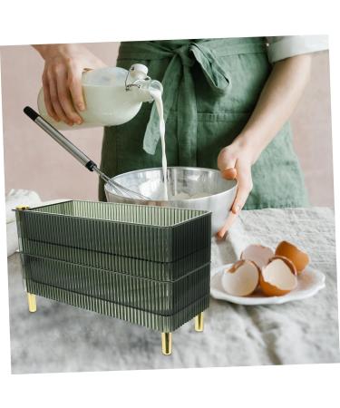 Box Camping Egg Holder Deviled Egg Holder Refrigerator Household Egg Container Tall Feet re-usable Green 26.5X16X10CM - Buy Online on GoSupps.com
