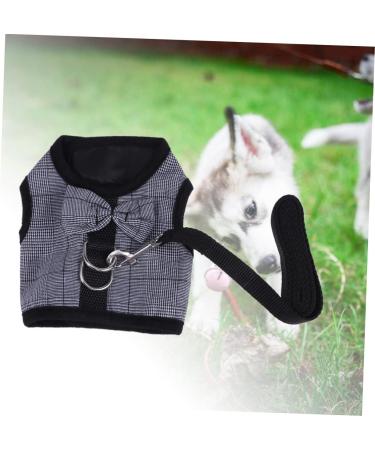 Minkissy 3pcs Bunny Vest Dress for Small Animals | Guinea Pig & Hedgehog Clothes | Soft Ferrope Harness & Lead Vest | Gray & Black - Buy Online on GoSupps.com