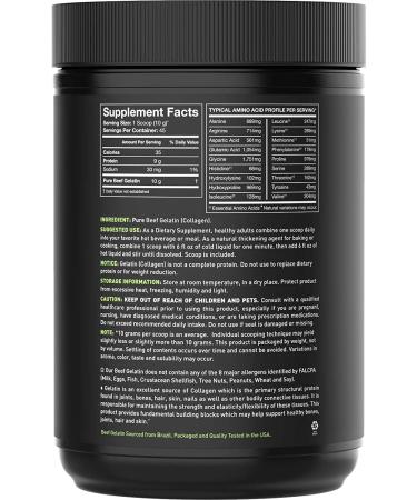 Buy Sports Research Unflavored Gelatin Powder - 16 oz (454g) for Healthy Recipes & Wellness - Buy Online on GoSupps.com