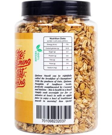 Quinoa Muesli 500G All Natural Preservative-Free  - Buy Online on GoSupps.com