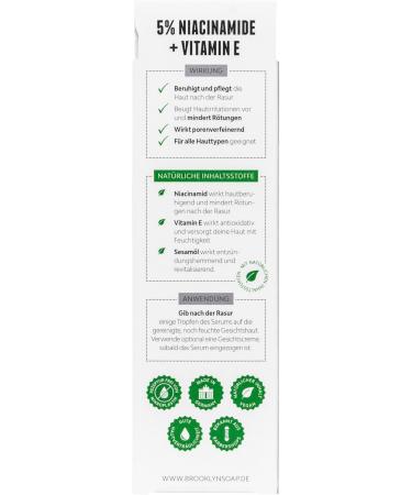 Brooklyn Soap Company After Shave Serum 50ml - Natural After Shave Care - Soothes Skin Prevents Irritation & Reduces Redness - Buy Online on GoSupps.com