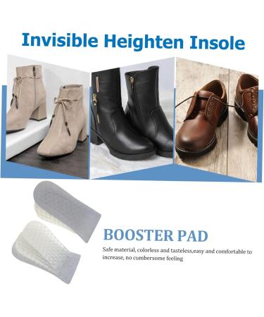 FRCOLOR Height Increasing Insoles - 2 Pairs of Cotton Shoe Inserts for Men & Women - Grey Heel Lift Insoles for Winter Shoes 12.3x6.8CM - Buy Online on GoSupps.com