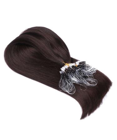 Micro -ring/loop hair extensions (#2 - dark brown - 50 cm - 250 strands - 0.5g) 100% remy real hair hair extension micro ring remy quality very easy to use - by hair -professional 250 strands - 50cm - 0.5g (Total 125g)