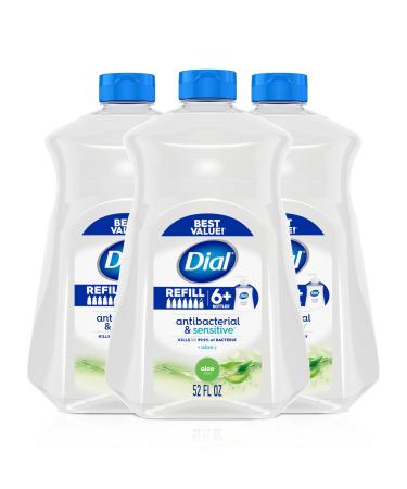 Dial Antibacterial Defense Liquid Hand Soap + Aloe Aloe Scent 52 Fl Oz Hand Soap Refill (Pack of 3) Dermatologist-Tested Gentle Formula