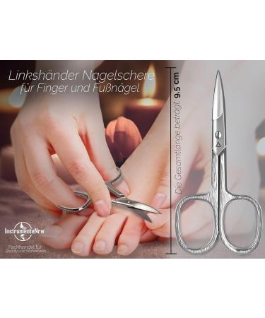Premium Left-Handed Nail Scissors with Curved Extra Sharp Cutting Edge - Ideal for Precision Grooming - Buy Online on GoSupps.com