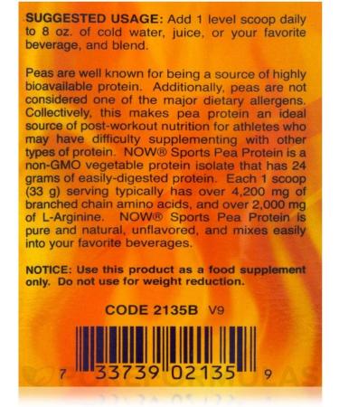 Buy Now Foods Pea Protein 32 OZ | Premium Plant-Based Protein Powder - Fast International Shipping - Buy Online on GoSupps.com