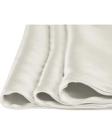 Beckham Hotel Collection Silk Pillowcase for Hair and Skin - Pack of 2 Standard Size Cases - White/Ivory - Buy Online on GoSupps.com
