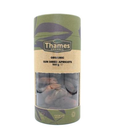 Organic Sun Dried Apricots-Box 500g Certified by Soil Association - Delicious Nutritious Convenient - All Natural No Added Sugar Non-GMO Unsulphured - Digestive - Thames Organic 500g