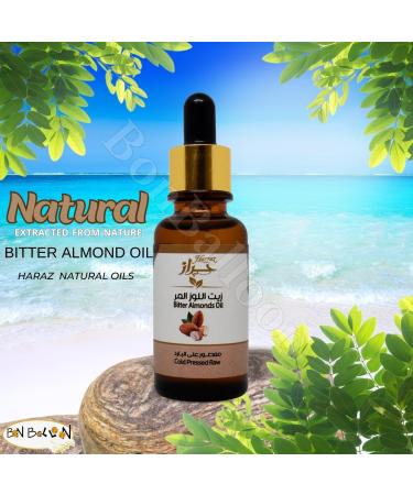 Harraz Bitter Almond Oil With Dropper Cold Pressed Premium Natural Egyptian Undiluted Pure Egypt For Hair And Skin No Additives No Gmo Kosher Halal ( 1 Pack 1.01 oz / 30 ml )  - Buy Online on GoSupps.com