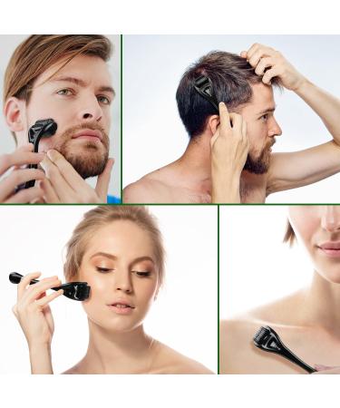 URAQT 0.25mm Titanium Beard Care Roller for Men and Women - Stimulate Hair Growth, Anti-Ageing Facial Skin Care - 540 Micro Needle Roller for Wrinkle & Scar Removal - Buy Online on GoSupps.com
