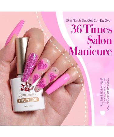 BORN PRETTY Pink Gel Nail Polish Set - 6 Neon Shades for Holiday Party | Cherry Blossom, Strawberry, Lovely Pink Colors | Gift Set for Natural Nails - Buy Online on GoSupps.com
