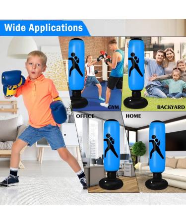 Kids Christmas Punching Bag - 63 Bounce-Back Anger Toy for Boys & Girls - Martial Arts Training & Energy Release - Blue - Buy Online on GoSupps.com