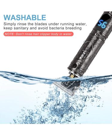 Professional T Blade Hair Trimmer for Men - Cordless, Zero Gapped, USB Rechargeable with LED Display - Perfect Beard Clipper & Haircut Tool - Buy Online on GoSupps.com