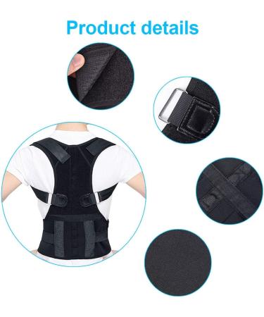 Magnetic Therapy Posture Support | Adjustable Back Straightener for Pain Relief | Humpback Correction Belt for Men & Women (L - Buy Online on GoSupps.com