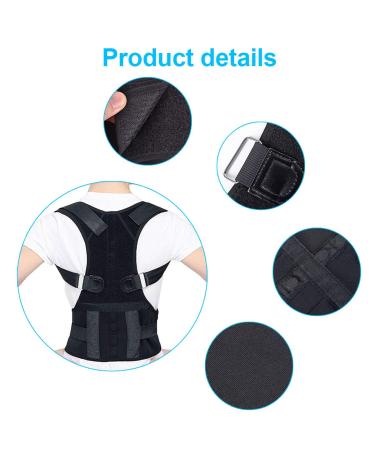Buy Magnetic Posture Corrector Back Brace - Adjustable Humpback Support for Neck Spine & Shoulder Pain Relief | International Shipping Available - Buy Online on GoSupps.com