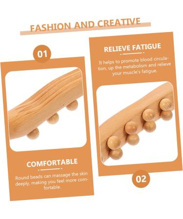 Clispeed 5-Stick Roll Rod with 20 Balls - Wooden Trigger-Point & Lymph Massage Device for Body Fitness | Multi-Tool Massage Roller - Buy Online on GoSupps.com