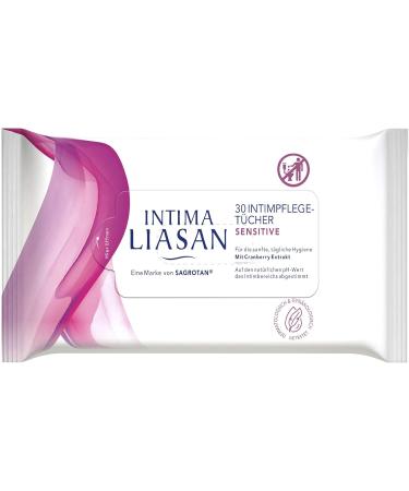 Intima Liasan by Sagrotan | Sensitive Intimate Care Wipes | Soap-free & Alcohol-free | Pack of 4 (30 Wipes) - International Shipping Available - Buy Online on GoSupps.com