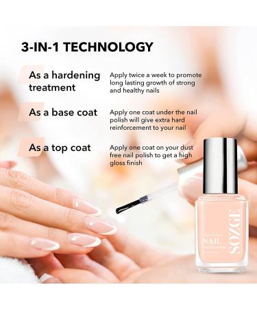 Sozge Nail Strengthener & Growth Treatment Cream - Hard as Hoof Formula for Damaged, Thin & Weak Nails 0.5 oz - Buy Online on GoSupps.com