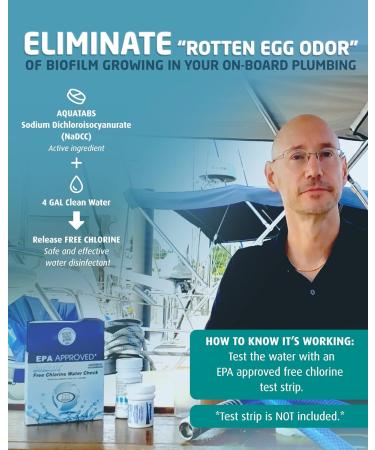 Aquatabs Marine Water Purification Tablets for Drinking - 397mg 100 Count Tub - Portable Water Purifier Tablets. Water Purification System Used to Maintain Freshwater Systems on Marine Vessels. - Buy Online on GoSupps.com