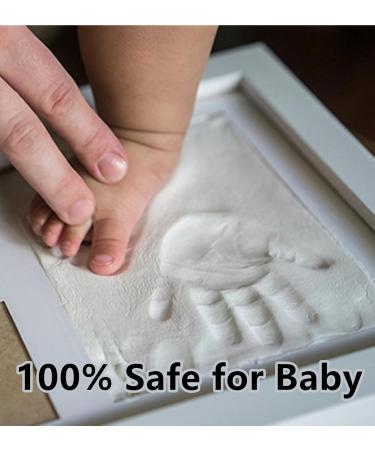 PewinGo Baby Handprint & Footprint Clay Kit | Baby Photo Frame for Newborn Boys & Girls | Baby Shower Gift | Nursery Room Decor | White - Buy Online on GoSupps.com