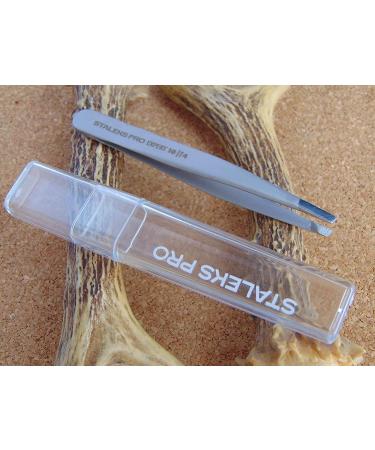 STALEKS PRO Type 4 Slant Tip Tweezers - Surgical Stainless Steel - Precision Eyebrow Tool for Experts & Professionals - Buy Online on GoSupps.com