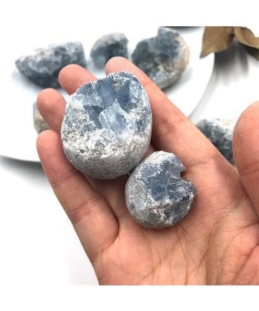 1pc Natural Blue Celestite Quartz Crystals Cluster Stones Home Room Decoration Druzy Geode Christmas Decor Component 1pc 3-5cm random - Buy Online on GoSupps.com