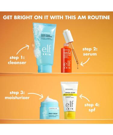 e.l.f. SKIN Bright Icon Vitamin C + E + Ferulic Serum Brightening & Soothing Face Serum Helps Even Skin Tone Vegan & Cruelty-Free 1 fl oz 1 Fl Oz (Pack of 1) - Buy Online on GoSupps.com