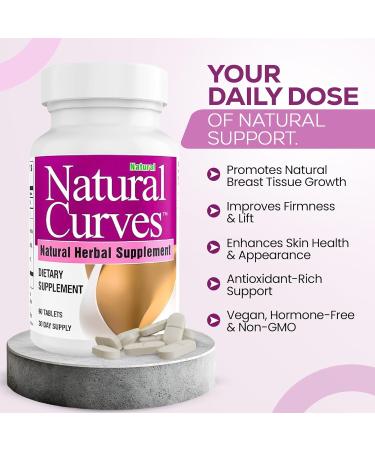 Natural Curves Breast Enhancement Supplement Herbal Bust Enhancer with Saw Palmetto Fenugreek Wild Yam Black Cohosh Vegan Non GMO 60 Capsules Fuller Firmer Bust Support for Women - Buy Online on GoSupps.com