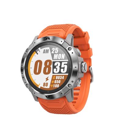 Coros Vertix 2 GPS adventure clock with global offline mapping dual frequency GPS diamond-like coated sapphire glass and titanium beetle BLE Strava & training peaks (lava)