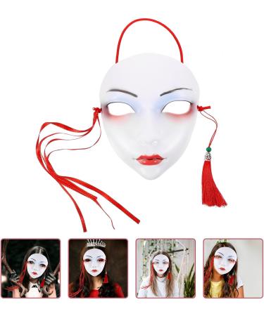 Holibanna Japanese Kabuki Mask - DIY White Torture Masquerade & Animal Craft Mask for Costumes Cosplay & Parties - Buy Online on GoSupps.com