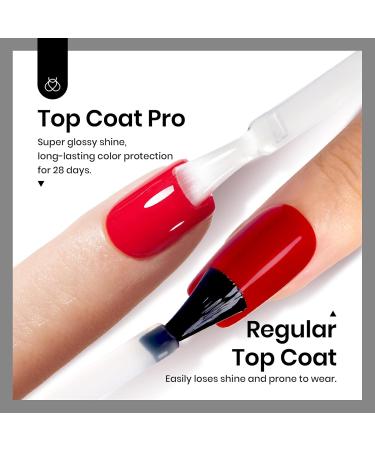Beetles Glossy Gel Top Coat No Wipe - Clear Long-Lasting Nail Polish for DIY Gel Nails | 0.51 Fl Oz - Buy Online on GoSupps.com