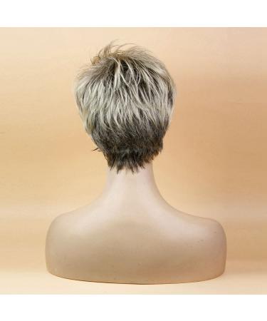Buy Fouriding Women's Short Synthetic Wigs - Blonde Wig with Dark Roots | International Shipping Available - Buy Online on GoSupps.com